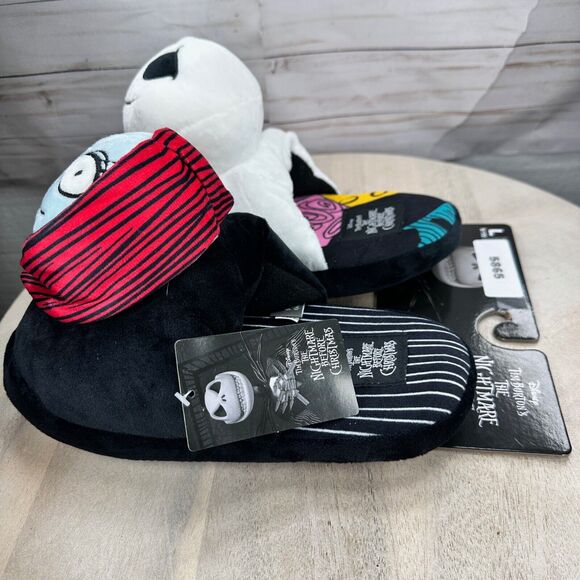 Nightmare Before Christmas Womens Slippers Large Sally Jack Skellington 3D New - Picture 4 of 11